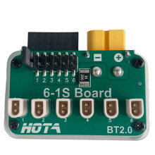 HOTA Battery Charging Hub OSH 6-Port 1S Battery Charging Hub for LiPo LiFe Li-Ion LiHV Batteries BT2.0