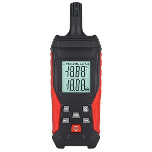 Digital Hygrometer & Temperature Meter - Industrial, Home Use, LCD Backlight