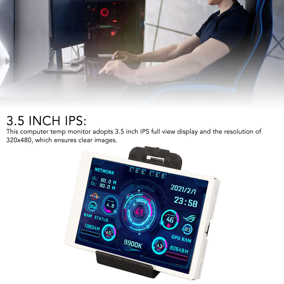 3.5In Full View Computer Temp Monitor Usb C 7806371630241