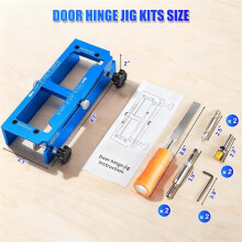 Door Hinge Jig,Adjustable Router Template Kit with File,Fits 2.5"-5"Size Hinges Radius/Square Corner Hinges,Compatible B