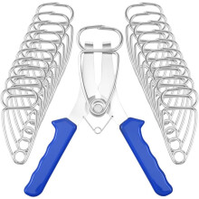 23PCS Miter Spring Clamps Kit for Woodworking 1PC Spring Loaded Pliers with 21PCS Miter Clamps for Picture Frames,Wood