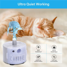 Cat Water Fountain Pump, Replacement Pump for Stainless Steel Pet Water Fountain, Pet Fountain Pump for Adjustable