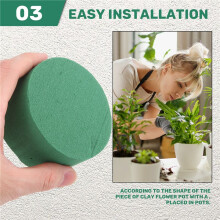 10 PièCes AlléE de Mariage Bricolage Artisanat Arrangement Floral Absorbant L'Eau Maison Jardin Fleur Verte Mousse FraîChe-Garde Ronde Brique