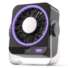 Neuer Tragbarer Tischventilator (2026), USB-Wiederaufladbar, Kleiner Persönlicher Eis-Kühlventilator, Ultraleiser, Um 180 Neigbarer Wandventilator