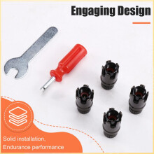 4PCS Tire Pressure Adjustment Valves Rapid Air Deflation Valves for Enhances Tractions in Soft Sand Gray
