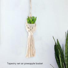 Colgador de Planta de Aire Boho Macrame Soporte de Cuerda para Cesta Colgante Tillandsia DecoracióN del Hogar de Flores (13 CM)