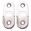 Oval Wardrobe Hanging Rail Rod End Bracket Support Silver Tone Pair 7