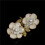 Brincos Femininos Vintage, Elegantes e Sofisticados, Estilo Retrô, com Camélia em Esmalte Branco. 4