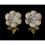 Brincos Femininos Vintage, Elegantes e Sofisticados, Estilo Retrô, com Camélia em Esmalte Branco. 6