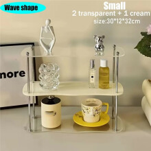 Storage Rack Desktop Organizer Perfume Jewelry and Cups Display Stand 3 Layers Removable Decorative Shelf B