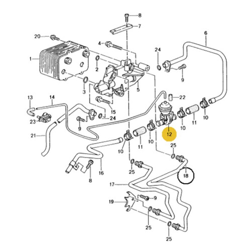 Heater Valve 92857457304 for  911 1