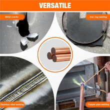 50 PCS Brazing Rods, Copper Solder, Brass Welding Rod, Copper Brazing Rods Industry Grade Propane Soldering Torch Supply