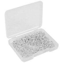 300 Pcs Multipurpose Eye Bolts Hook Screw Eye Nails Pin Bail for DIY Jewelry Making Accessories Silver