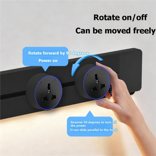 40cm Induction Lamp Wall Track Socket Can Accommodate 2-3 Sockets 13A Multifunctional Track Socket B 1