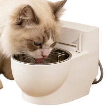 Dog and Cat Toilet Water Dispenser Pet Water Dispenser Cat and Dog Water Bowl Toilet-Style Cat Bowl Dog Bowl Fun
