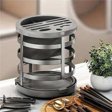 360Rotation Stainless Steel Knife Holder for Knives Kitchen Multifunctional Stands for Cutlery Inserted Block Storage C