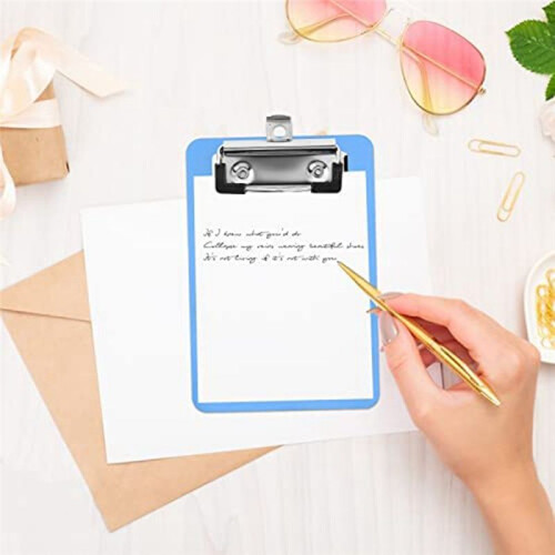 prancheta de 4 polegadas x 6 polegadas, 4 pçs pequenas pranchetas, prancheta de blocos de notas de prancheta, prancheta de plástico de bolso de 1