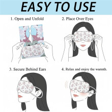 40 PCS Unscented Self-Heating Eye Masks for Dry Eyes, Stress Relief & Travel Comfort