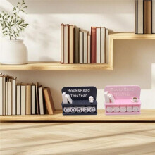 Placa de Acompanhamento Do Anuário de Leitura Impressa em 3D, Contador de Desafios de Leitura,Contador de Livros Reutilizável para Biblioteca,