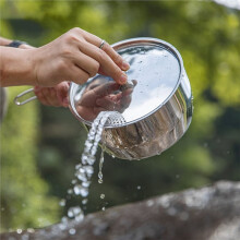 CAMPINGMOON Thickened Composite Outdoor Camping Soup Pot Boiling Water Portable Picnic Pot Cooking Utensils