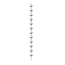 Lotus Rain Chain for Gutters, 8.5ft Metal Rainwater Catcher Chain With12 Cups, Decorative Downspout Alternative Copper
