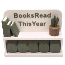 Year Book Tracker Sign 3D Printed Reading Challenge Counter Sign,Reusable Library Book Counter,Home Reading Decor White
