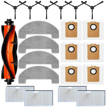 For Uninell UR3 Robot Vacuum Replacement Parts,Include 1 Main Brush,6 Dust Bags,6 Side Brushes,4 HEPA Filters,4 Mop Pads
