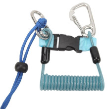 Springseil für Tauchkameras, Edelstahl-Spiralseil mit Anti-Verlust-Haken für Tauchen, Outdoor-Klettern