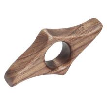 Portalibros de Nogal, Portalibros de Madera con Acabado Liso para Leer, Ideal Como Regalo y Accesorio de Lectura.
