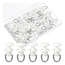Plastic Curtain Track Hooks Ceiling Sliding Curtain Glider Accessories for Living Bedroom Shower Privacy Rv (50 Pcs)