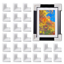 24 Pieces Thick Foam Corner Protectors for TV, Picture and Mirror Frames, Moving Supplies and Packing Materials