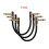 3PCS Guitar Patch Cables Right Angle 30CM Guitar Cable for Guitar Effect Pedals Electric Guitar Effect Connector Cable A 3