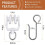 120 Pcs Curtain Track Sets Ceiling Mount Curtain Track Hooks and Rollers Metal Shower S Hooks Straight Curved Rollers 6