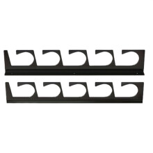 Support Mural/Plafond Horizontal pour 5 Cannes à Pêche (Lot de 2) - Support en Métal pour Garage, Cabane ou Sous-