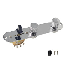 Fully Loaded Guitar Control Plate, Prewired 3-Way Blade Copper Shaft PotentiometersVolume Tone Controls System B