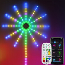 Luzes de Natal com Efeito Fogos de Artifício, À Prova D'Água, com Conexão USB, em Formato de Cordão de LED, Ideais para Decoração de Jardim,