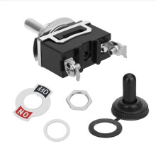 8 Stück 12-V-Kippschalter mit Wasserdichter Abdeckung, 2-Poliger Wippschalter, Auto, Boot, ein/Aus, SPST-Anschluss