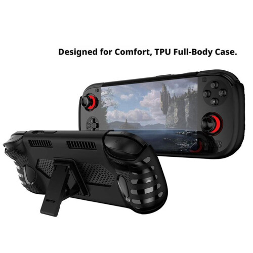 Protective Case TPU Bracket Handheld Console Shockproof Anti-Scratch Soft TPU Protection Cover for AYN ODIN 3 White 2