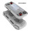 Protective Case TPU Bracket Handheld Console Shockproof Anti-Scratch Soft TPU Protection Cover for AYN ODIN 3 White 4