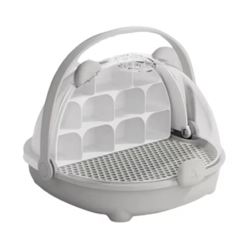 Breathable Hole Silkworm Breeding Box Folable Handle Visible Door Silkworm Observation Cabin Plastic Insect  Cage