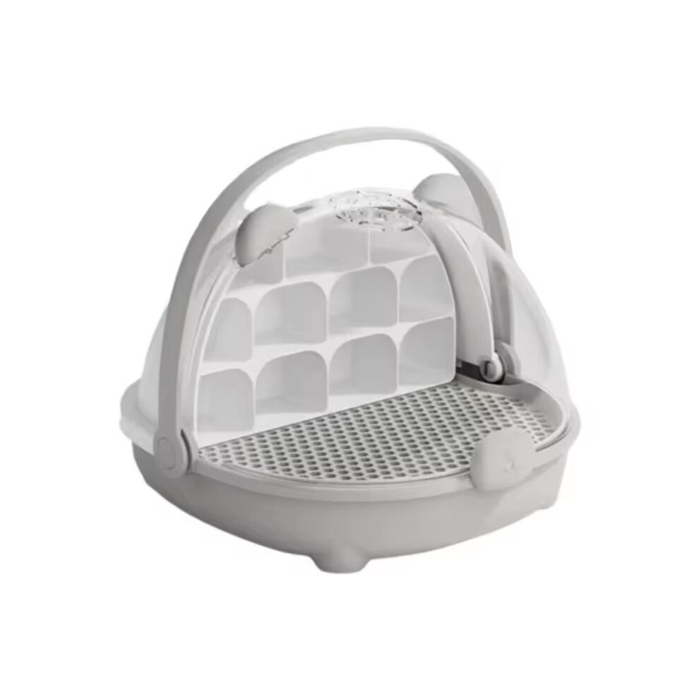 Saudism Breathable Hole Silkworm Breeding Box Folable Handle Visible Door Silkworm Observation Cabin Plastic Insect Cage