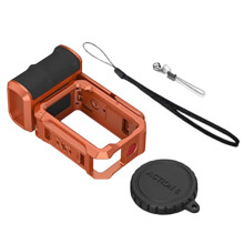 Camera Grip Holder Metal Cage for OSMO Action 6 Accessories Shutter Button Extension Photography Handle Orange