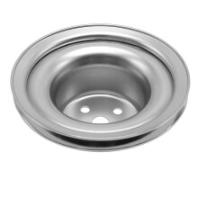 Chrome Single Water Pump Pulley SBF Small Block for 260 289 Mustang 1965-1966 1 Crankshaft Pulley