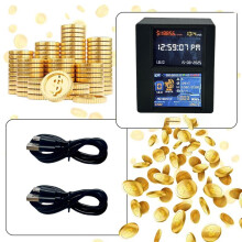 NM Miner Nerd Miner V2 BTC Solo Miner Dual Screen Bitcoin Crypto Miner 2020KH/S with Fan BTC Solo Miner for Lottery