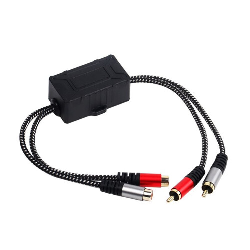 2-Way RCA Audio Isolator RCA Audio Noise Reduction Isolator Ground Loop Audio Isolator Audio Noise Filter Suppressor 2