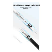 Nettoyeur D'Oreilles Visuel HD avec Caméra et Pince à Épiler, Otoscope Sans Fil, Cure-Oreilles pour un Nettoyage Sûr et Hygiénique des Oreilles A