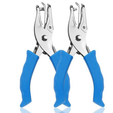 2 Pcs Single Hole Punch, 1/4in Hand Hole Puncher with Soft Grip Handle for Crafts,Scrapbooks, 6 Sheets Capacity, Tickets