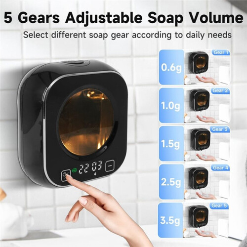 Automatic Hand Washer Infrared Sensor Liquid Gel Soap Dispenser with Temperature Digital Display for Kitchen B 2