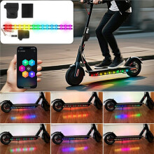 RGB Led Strip Lights for Scooter Bicycles Safety Warning Lights, APP Control Scooter Bike Ambient Lamp