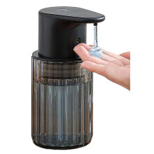 Distributeur de Savon Liquide Automatique 300 Ml, Distributeur de Savon Gel Rechargeable, Sans Contact, pour Salle de Bain et Cuisine B